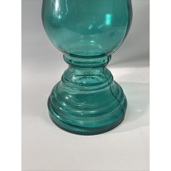 Rare Green Vidrios San Miguel Recycled Glass Decorative Vase Spain 21.5" Tall - Picture 8 of 9